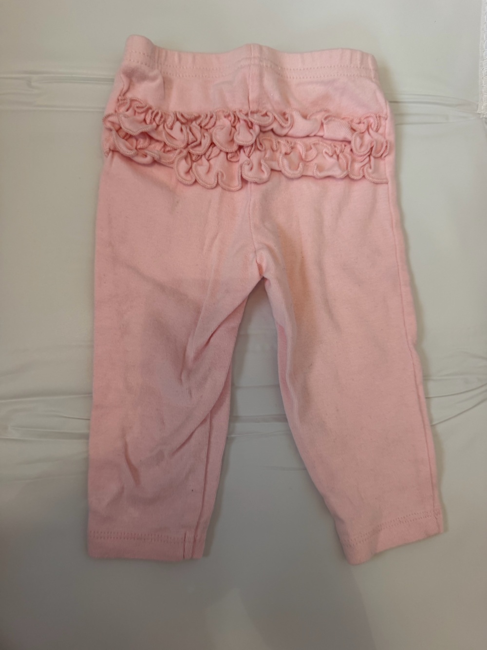 Pink Ruffle Waist Kids Leggings